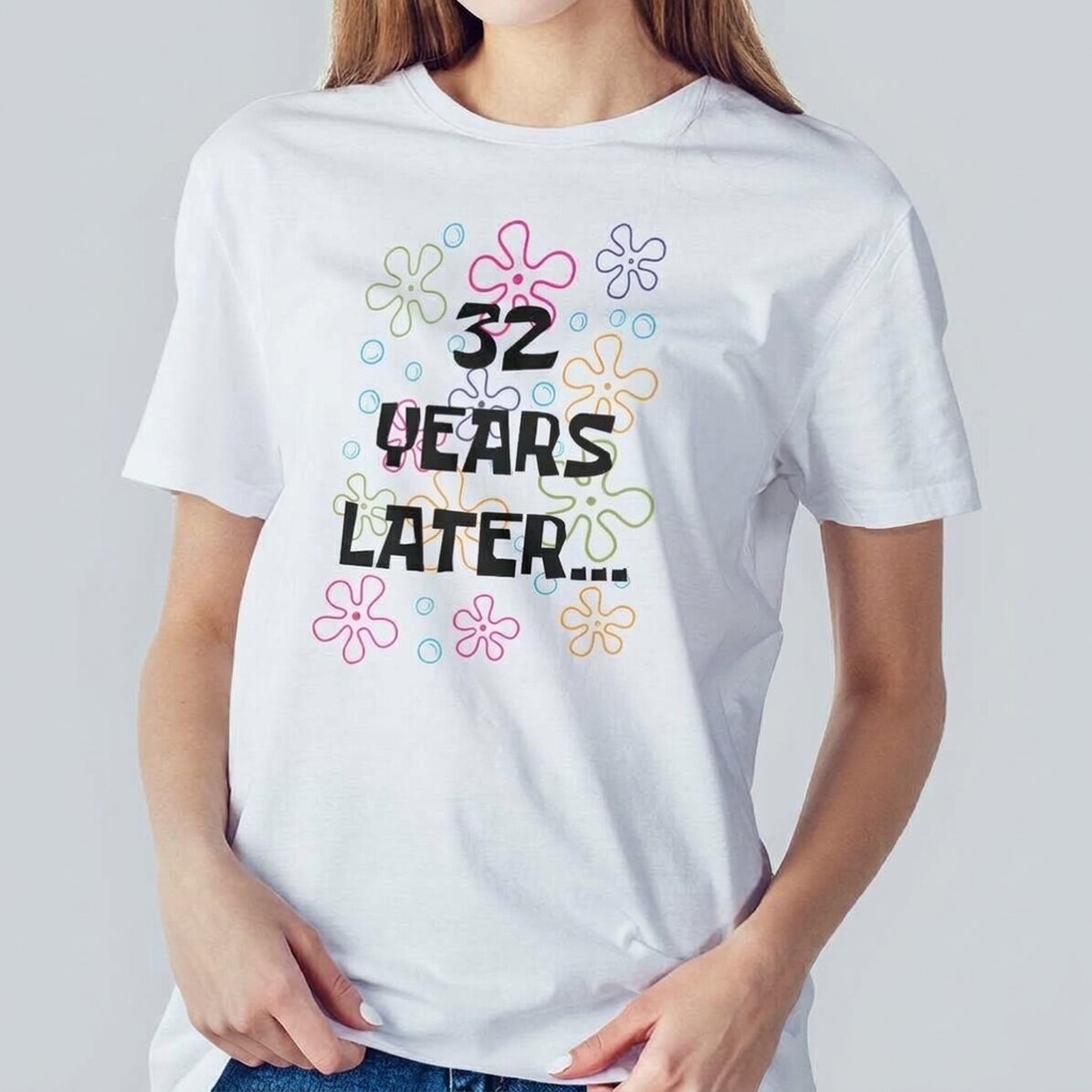 Camiseta de algodón personalizada con texto - Bikini Bottom Birthday