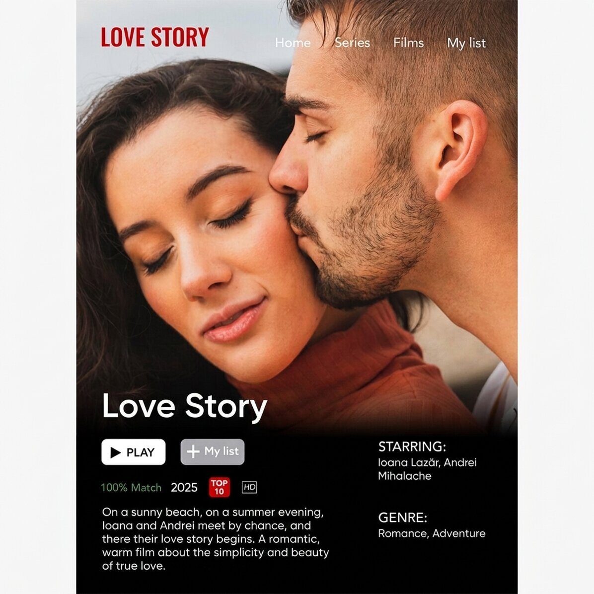 Póster personalizado con foto y texto - Película