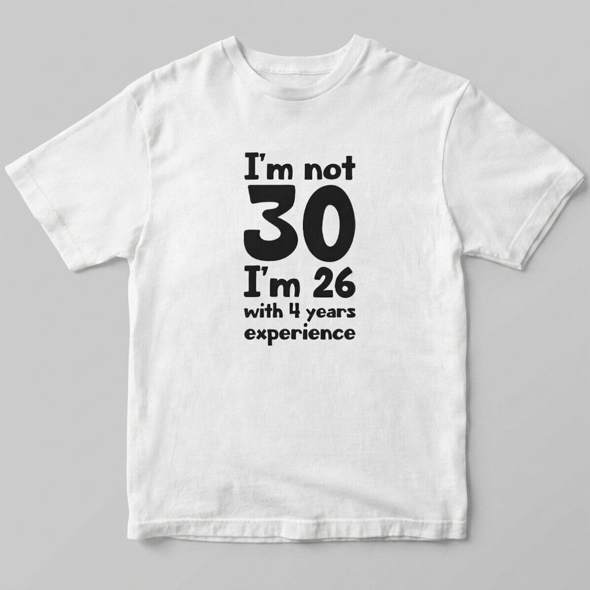 Camiseta de algodón personalizada con texto: «Birthday»