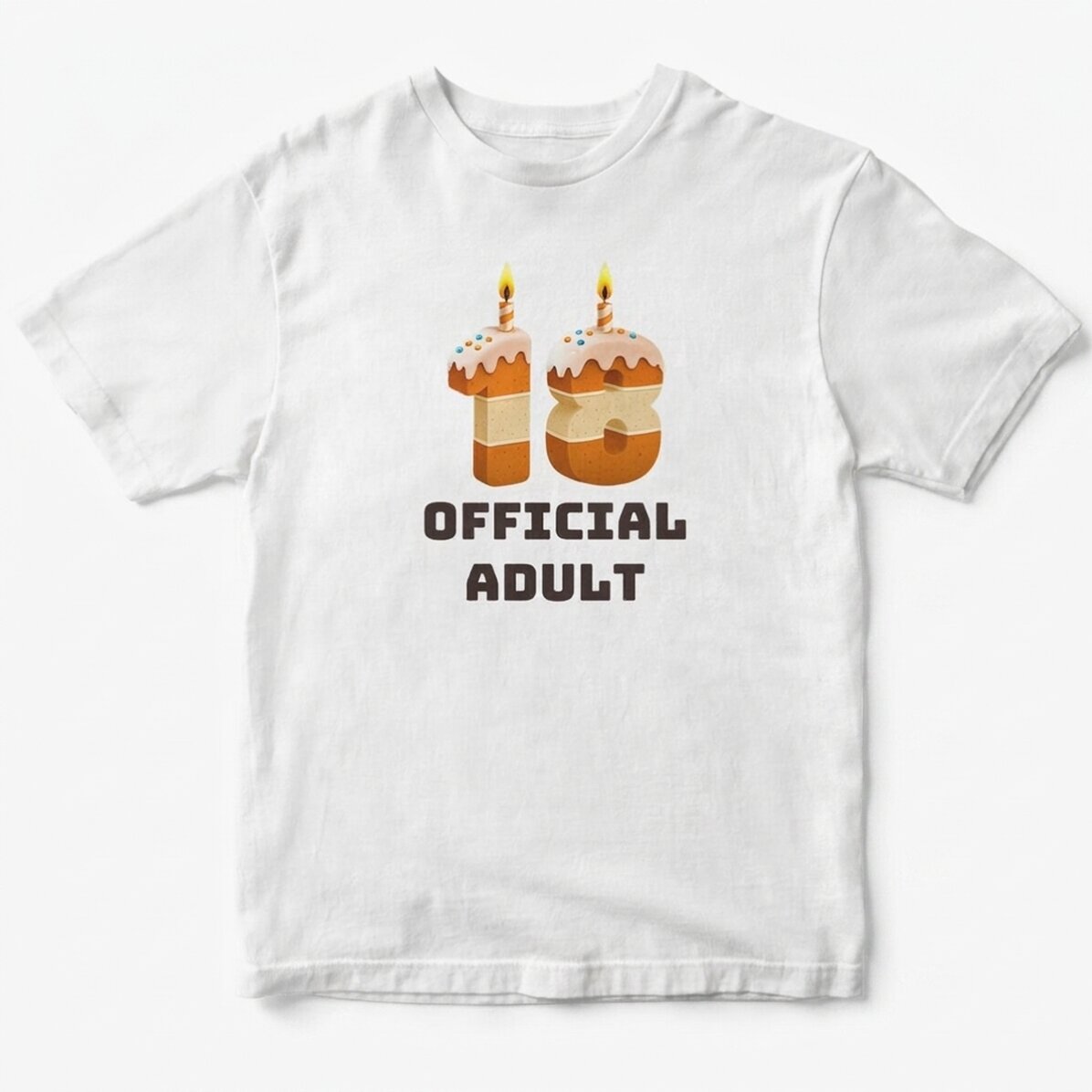 Camiseta de algodón personalizada con texto - 18 Cake