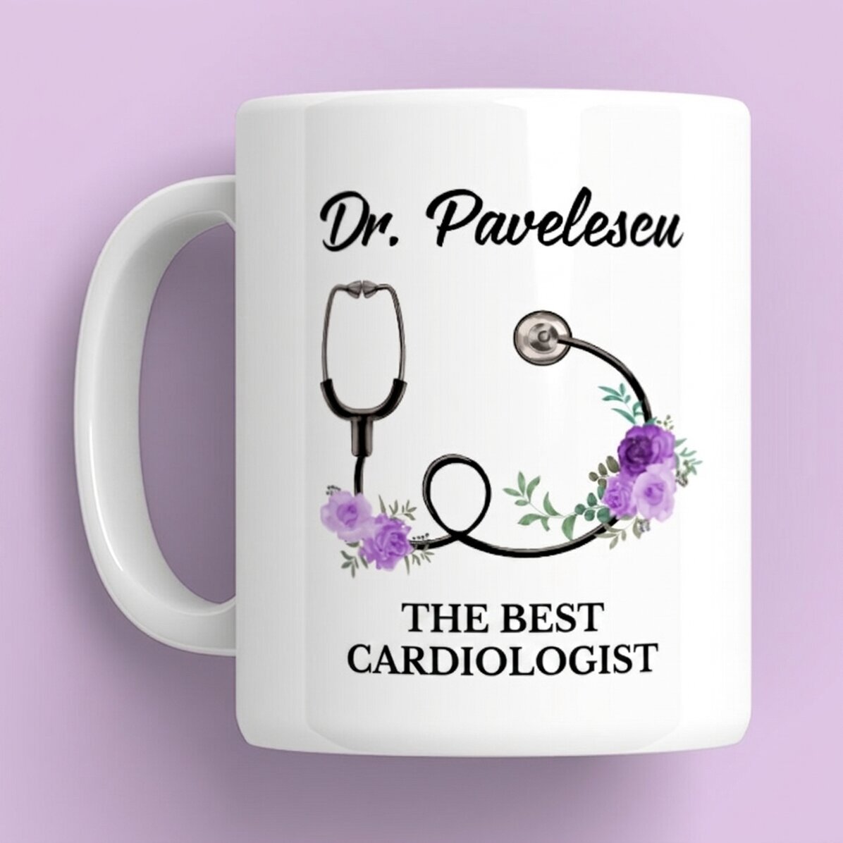 Taza personalizada con texto: «El mejor médico»