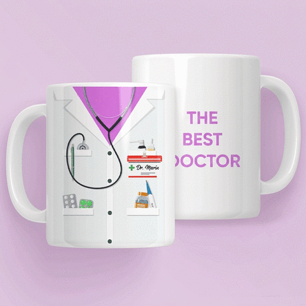 Taza personalizada con texto - Para médicos