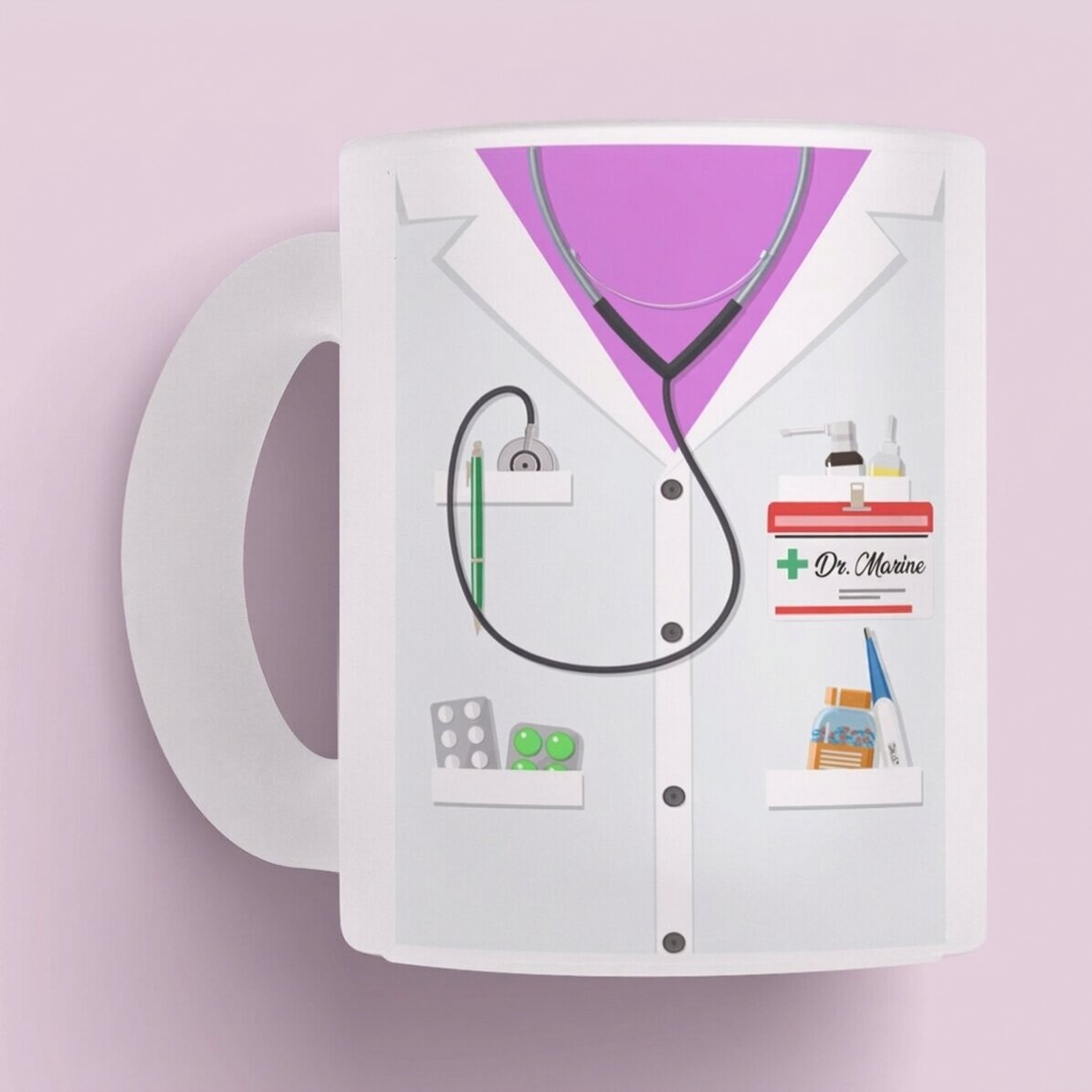 Taza personalizada con texto - Para médicos