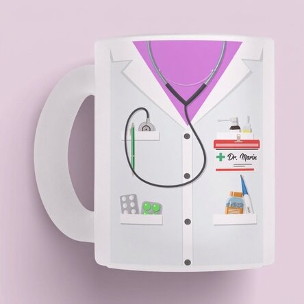 Taza personalizada con texto - Para médicos