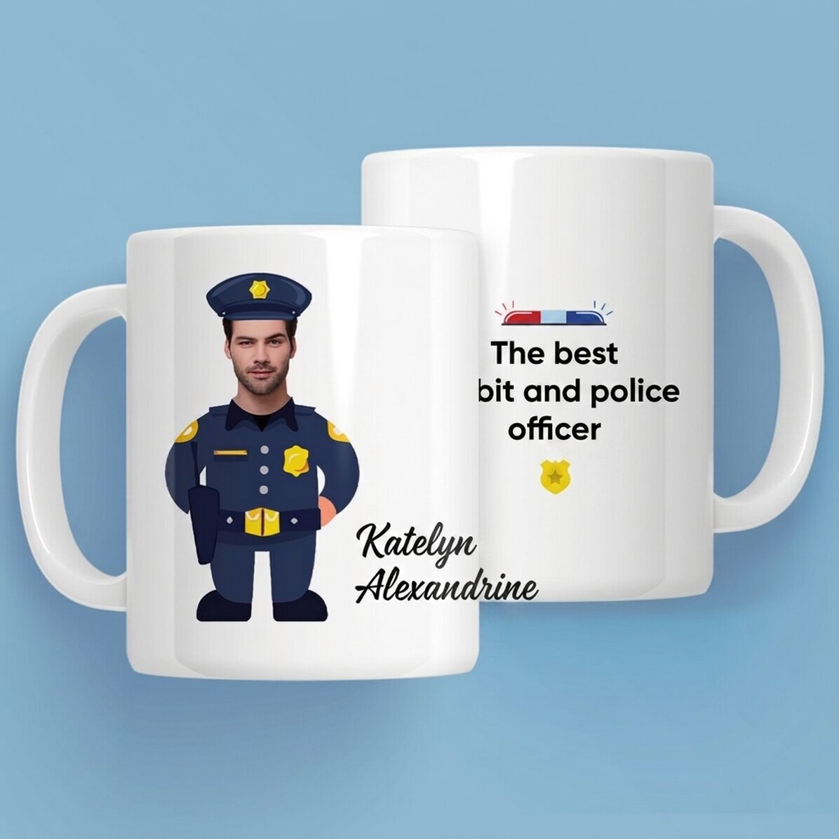 Taza personalizada con texto - Para policías