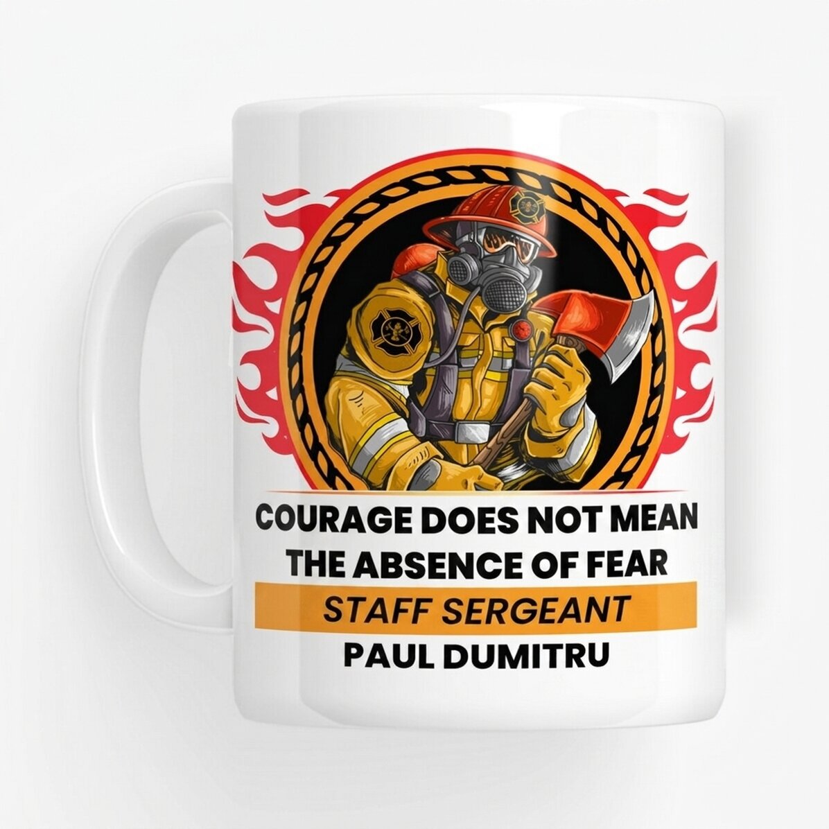 Taza personalizada con texto - Bombero