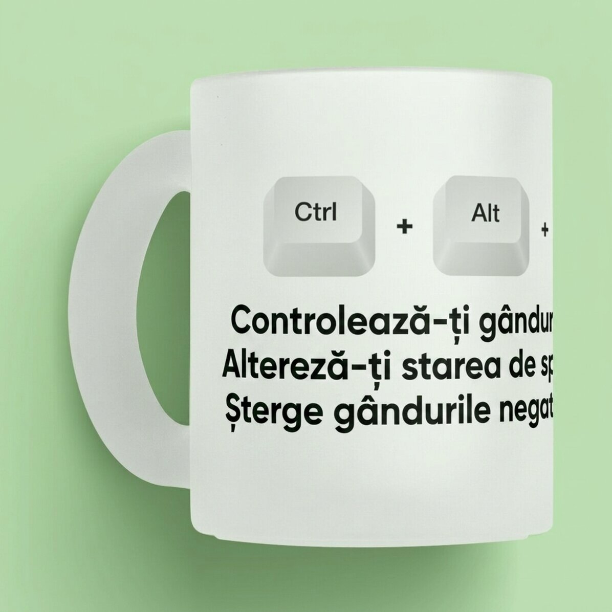 Taza personalizada con texto: Ctrl + Alt + Supr