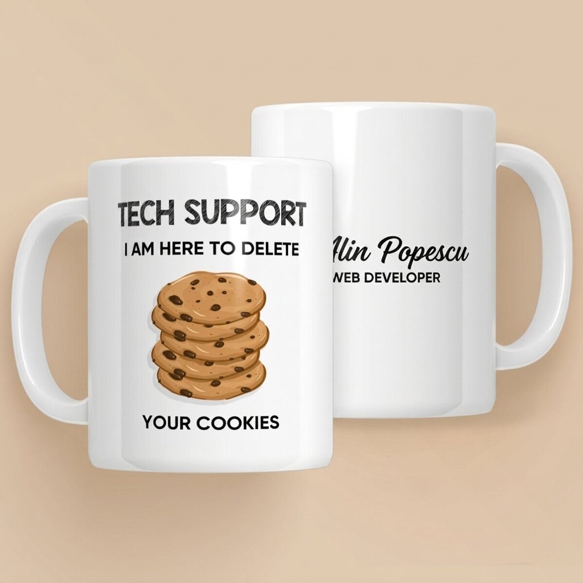 Taza personalizada con texto - Cookies (programador)