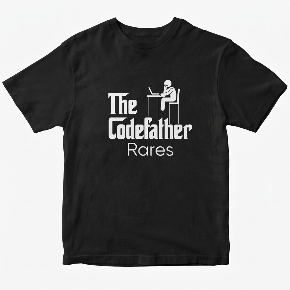 Camiseta de algodón personalizada con texto - The codefather