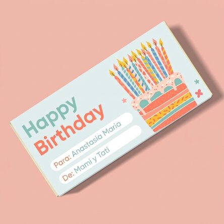 Chocolate personalizado con mensaje para niños - Cumpleaños