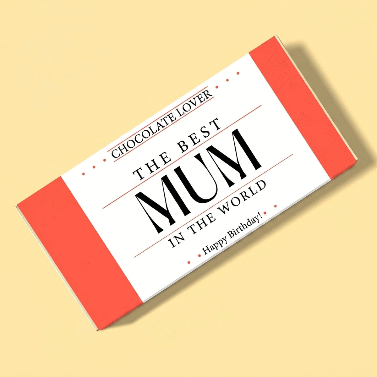 Chocolate personalizado con texto