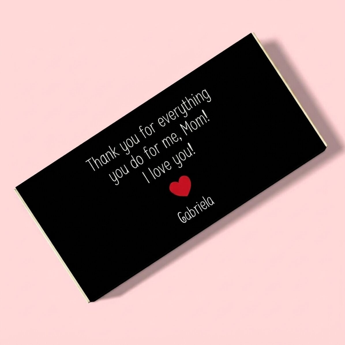 Chocolate personalizado con texto - Corazón