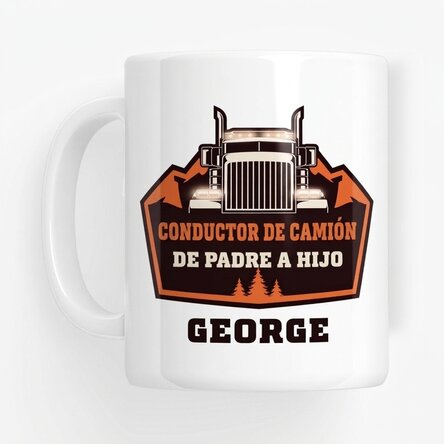 Taza personalizada con texto: «Conductor de camión»