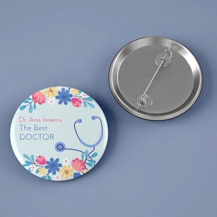 Personalised badge with text - Doctor