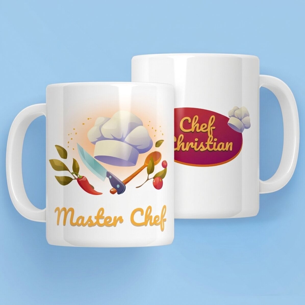Taza personalizada con texto para cocineros - Cooking Master