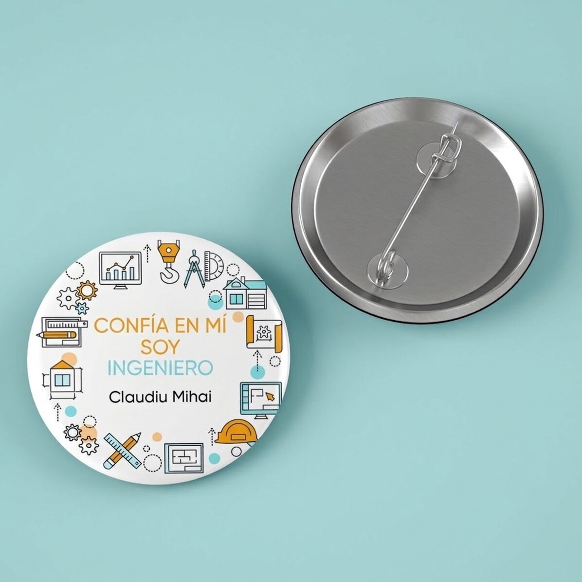 Chapa personalizada con mensaje - Ingeniero