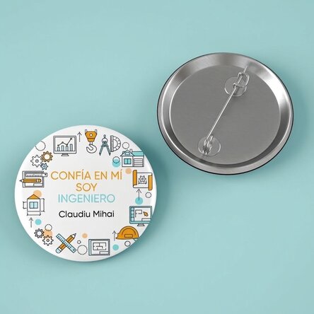 Chapa personalizada con mensaje - Ingeniero