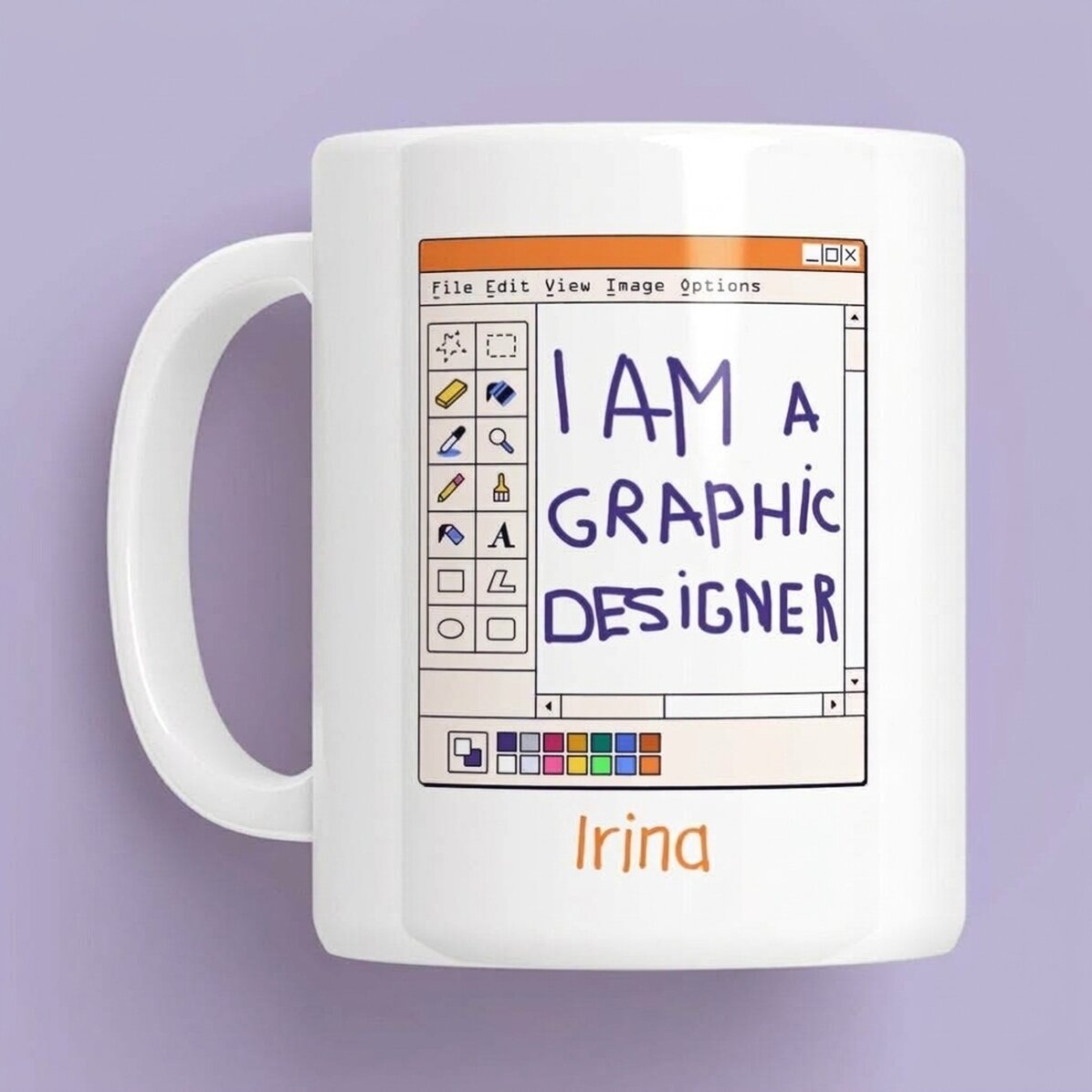 Taza personalizada con nombre - Diseñador gráfico