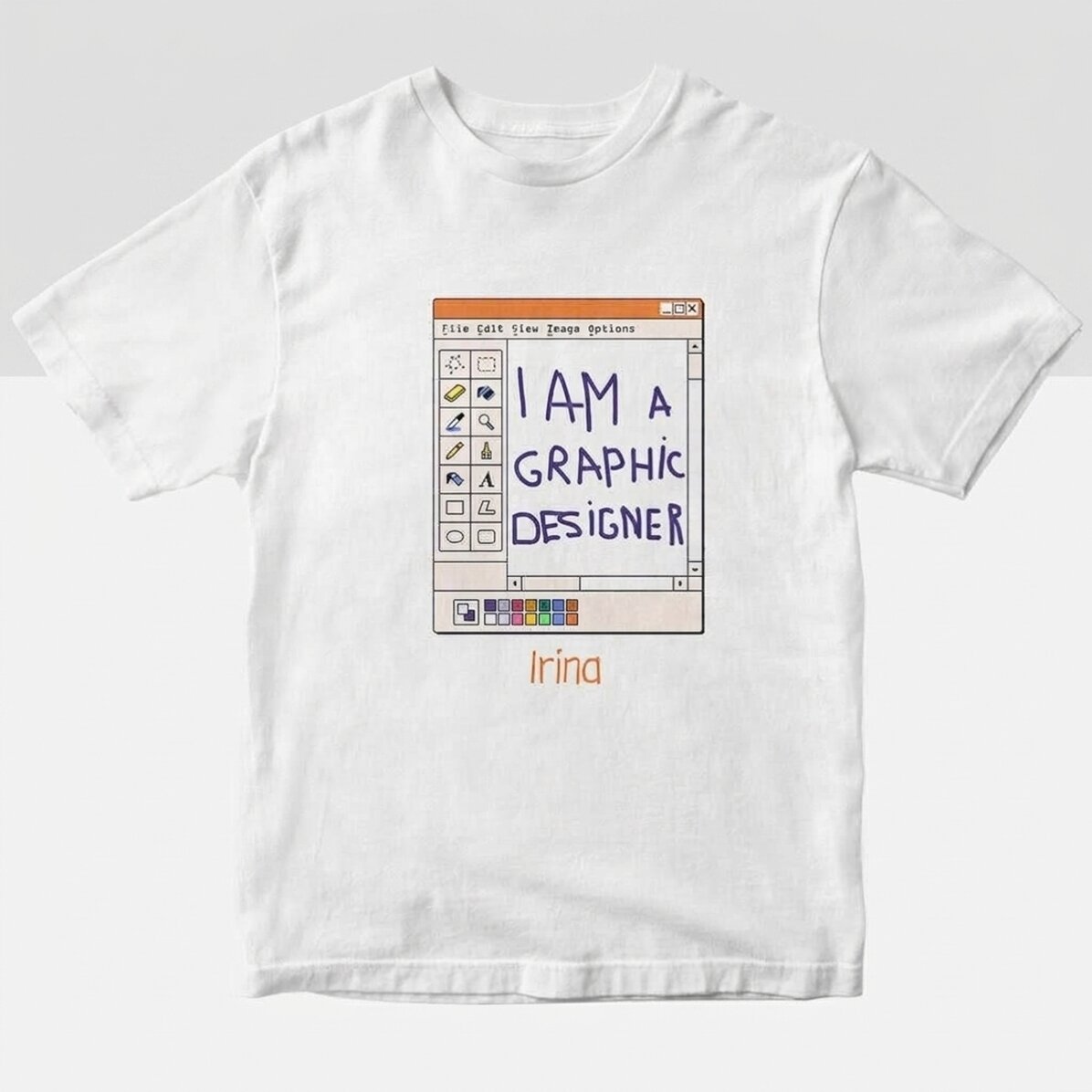 Camiseta de algodón personalizada con nombre - Diseñador gráfico