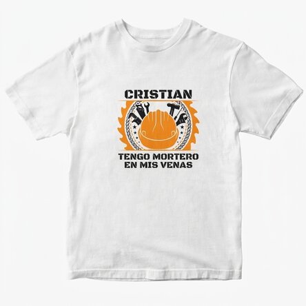 Camiseta de algodón personalizada con texto para constructores - Equipamiento