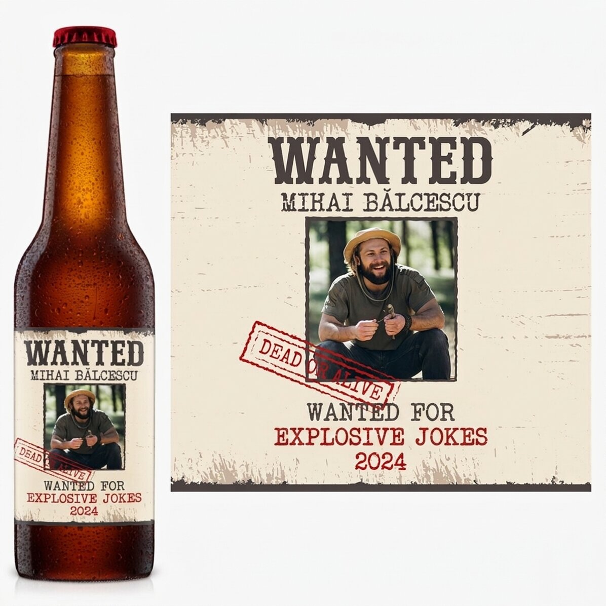 Cerveza personalizada con mensaje - Wanted