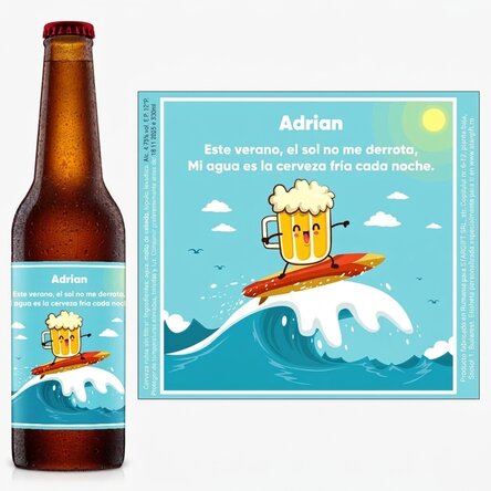 Cerveza personalizada con mensaje - Cerveza especial de verano