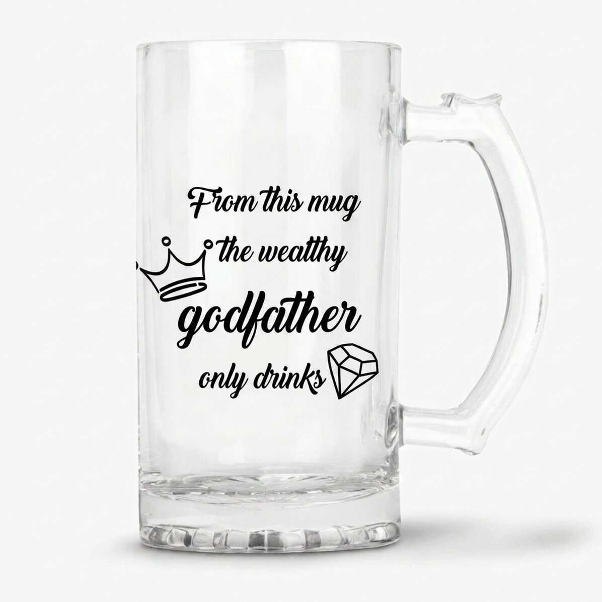Jarra de cerveza personalizada con un mensaje para papá