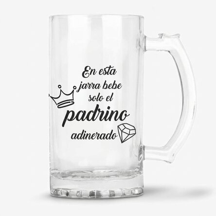 Jarra de cerveza personalizada con un mensaje para papá