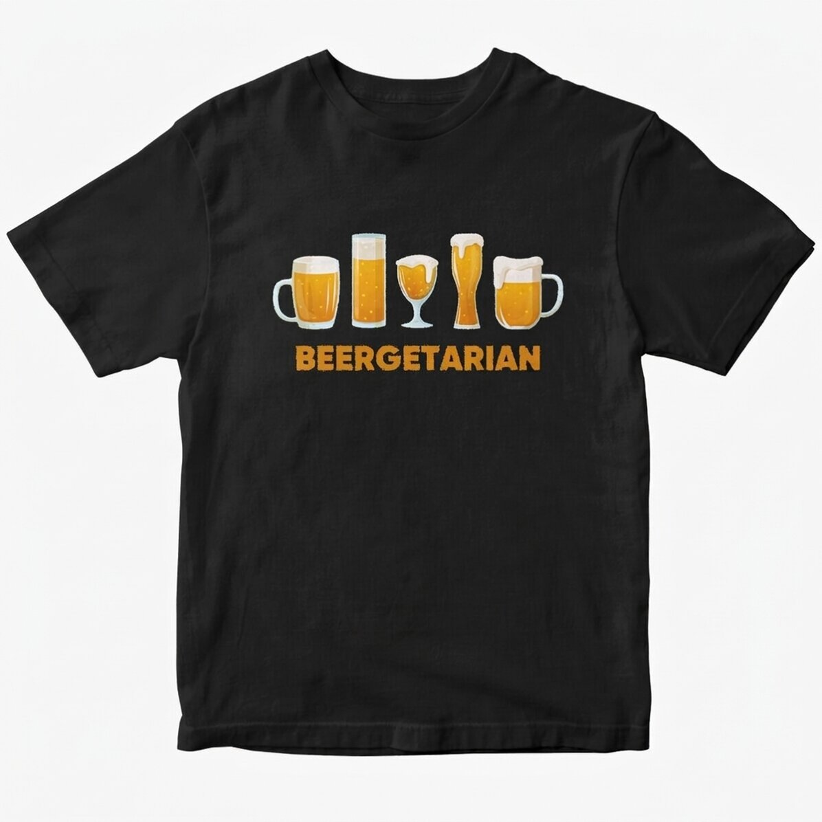 Camiseta de algodón personalizada con texto - Beergetarian