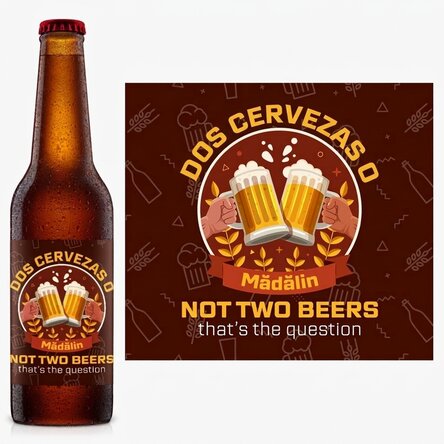 Cerveza personalizada con texto - Two beers