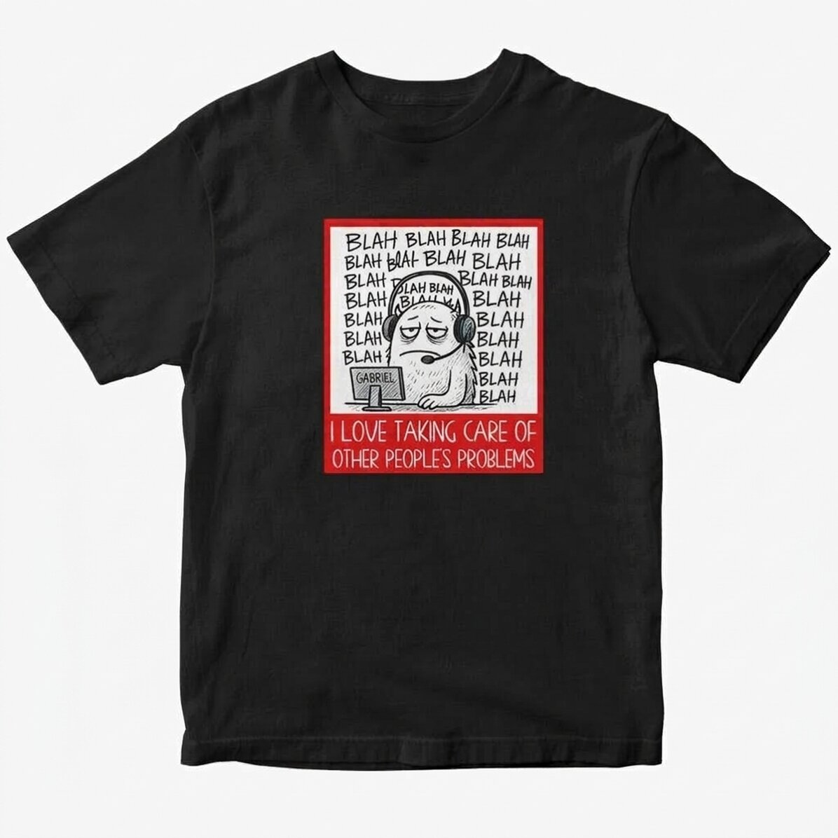 Camiseta de algodón personalizada con texto - Call Center