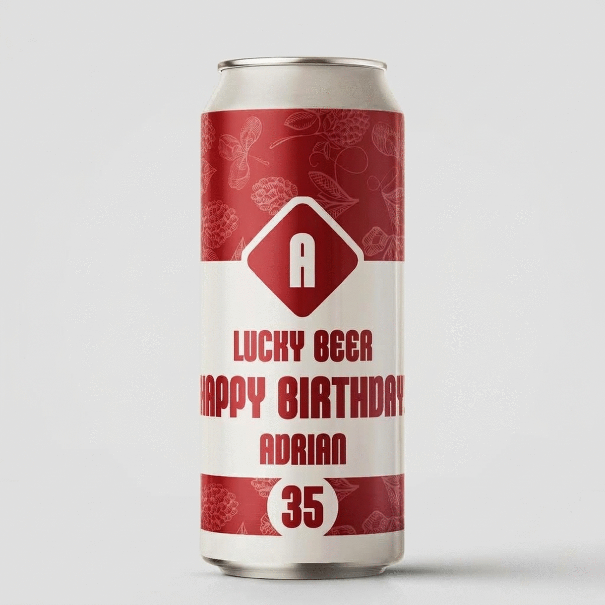 Cerveza en lata personalizada con texto - Lucky Beer