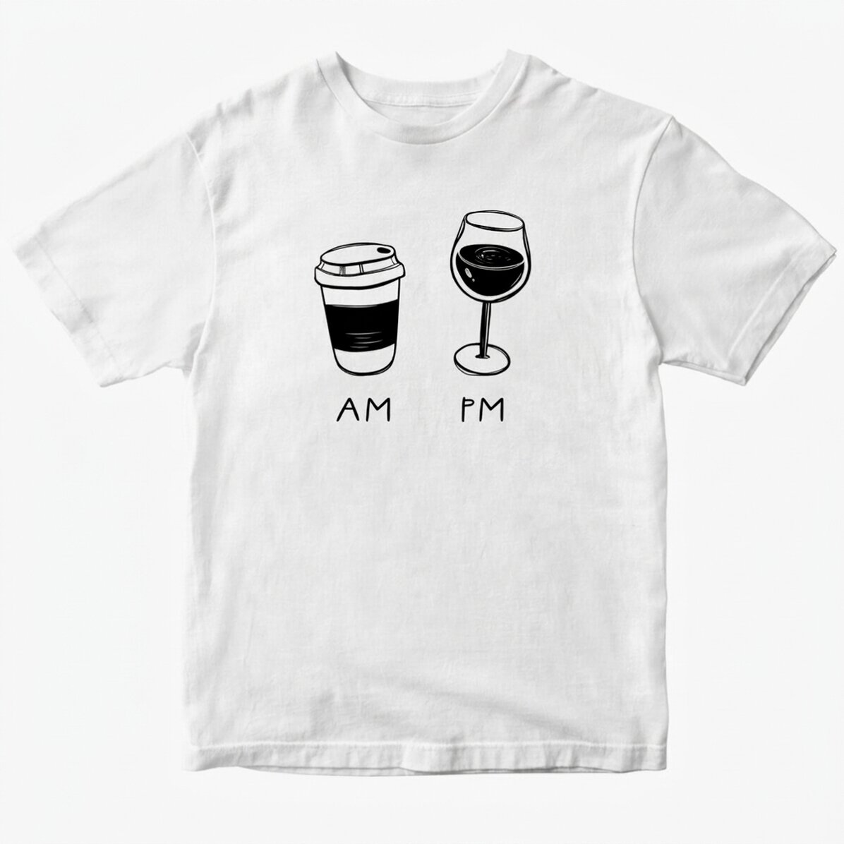 Camiseta de algodón personalizada - AM/PM