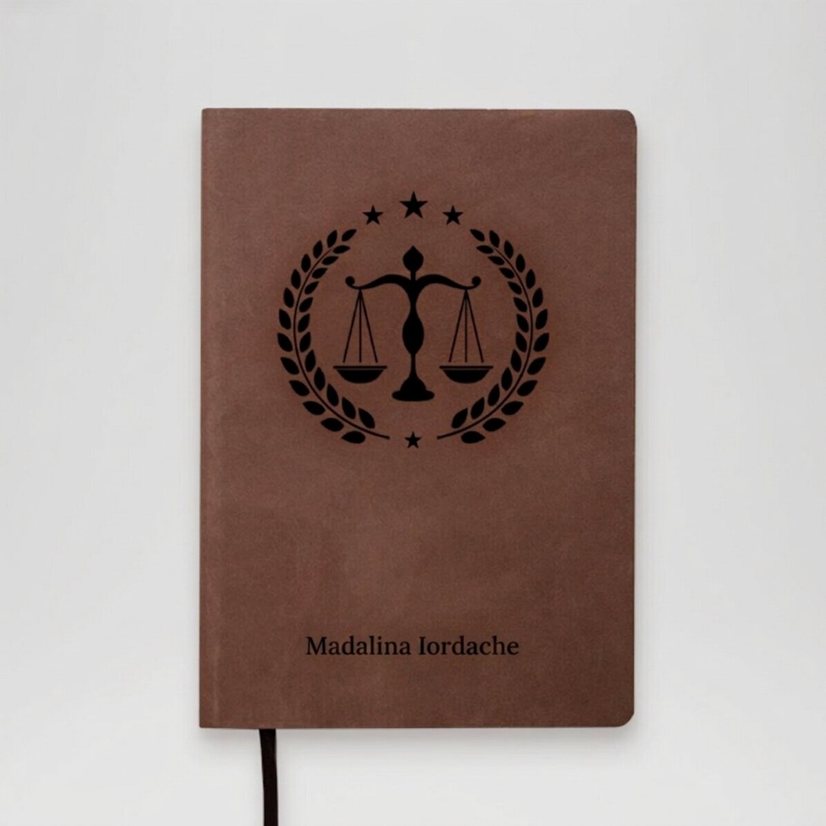 Agenda de piel personalizada con texto - Abogado