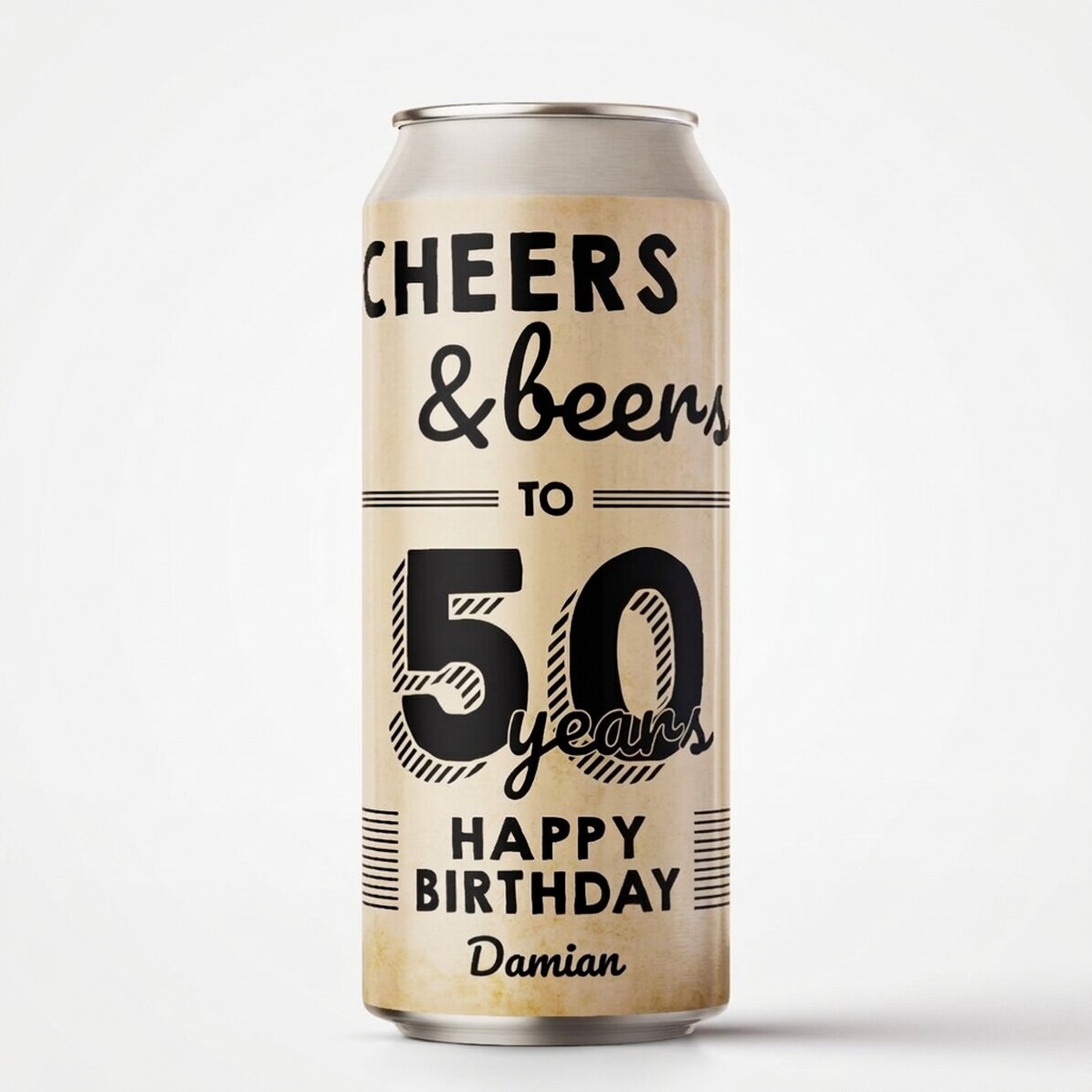 Cerveza en lata personalizada con texto - Cheers & Beers