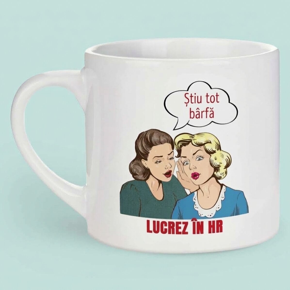 Taza de espresso personalizada con texto para RR. HH.