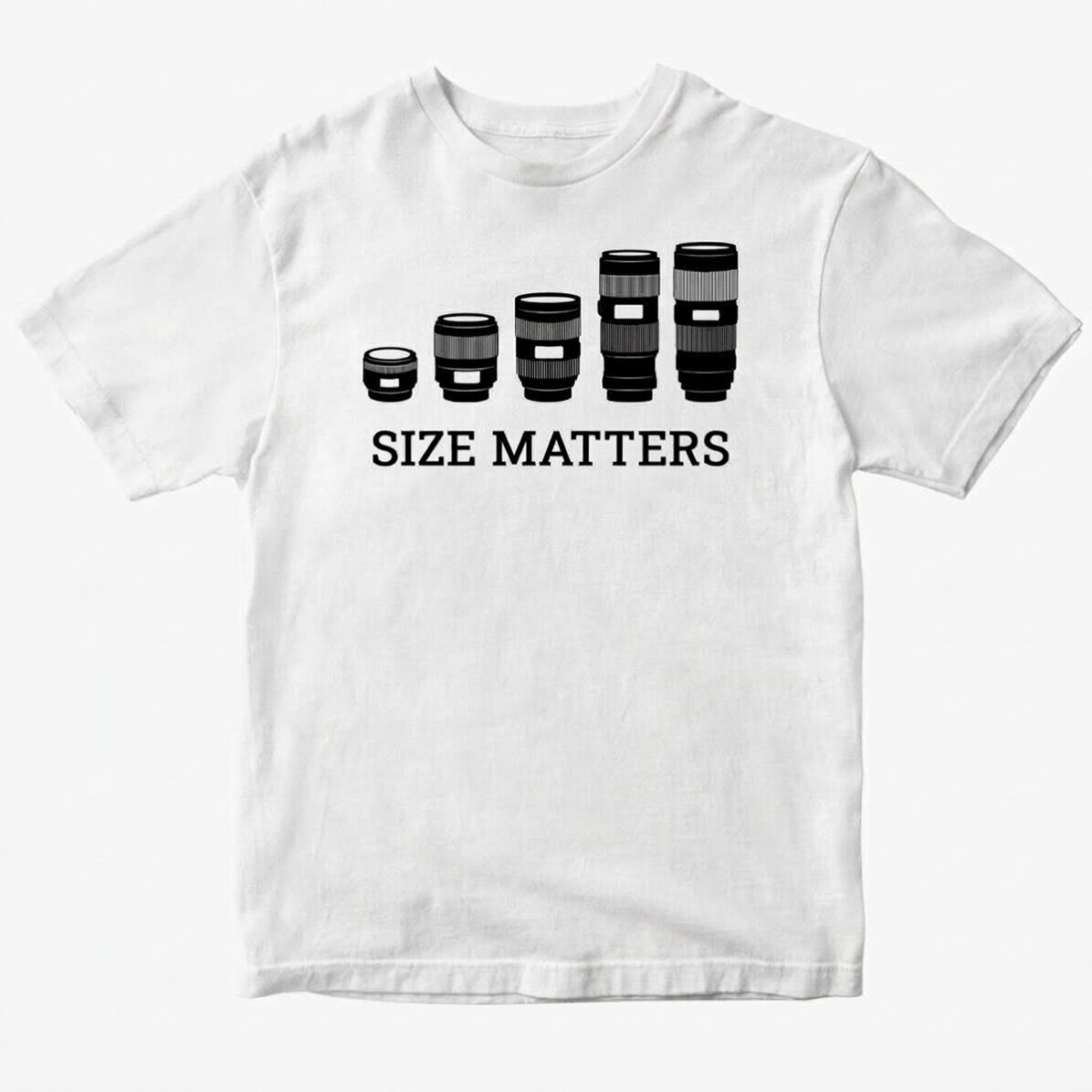 Camiseta de algodón personalizada para fotógrafos - Size Matters
