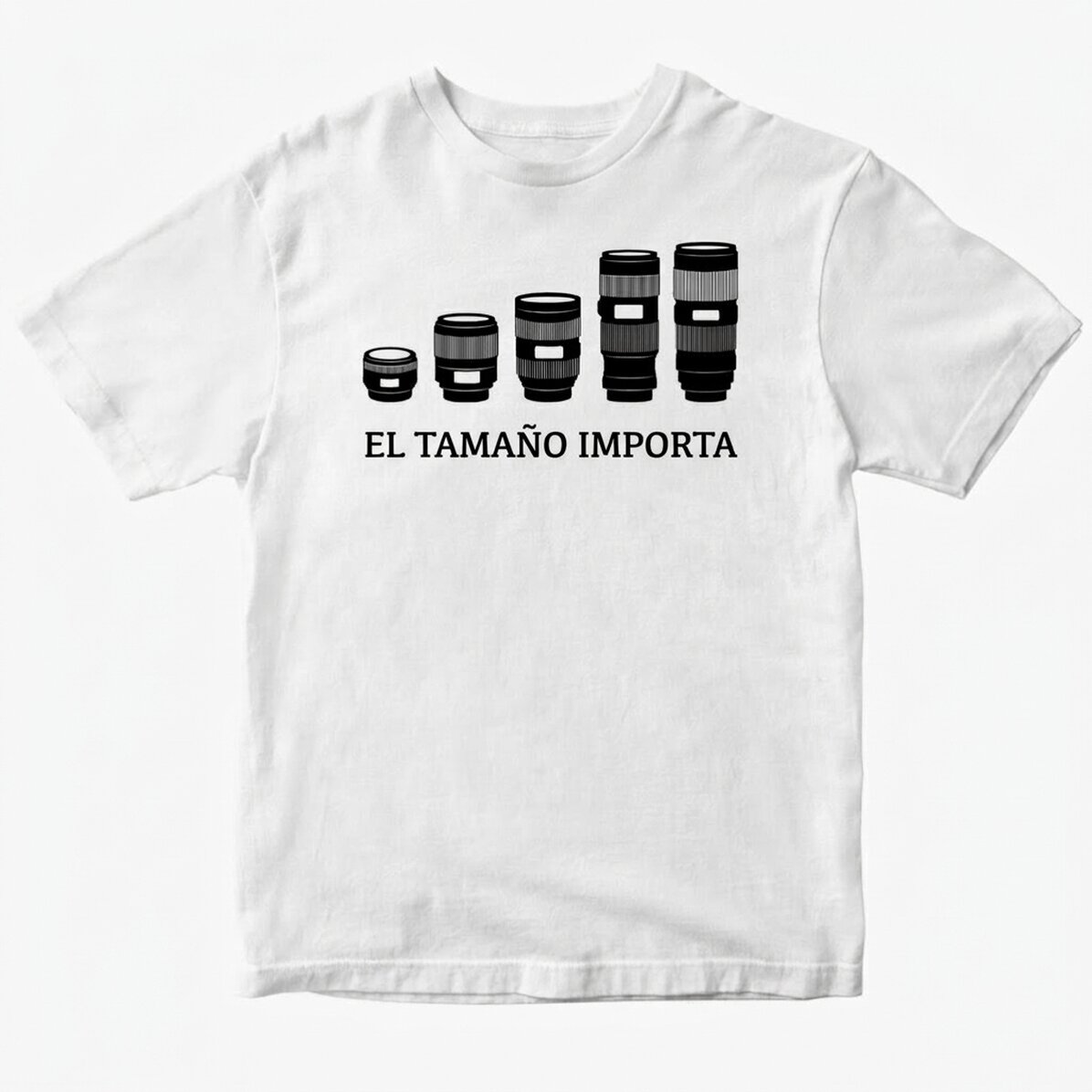 Camiseta de algodón personalizada para fotógrafos - Size Matters