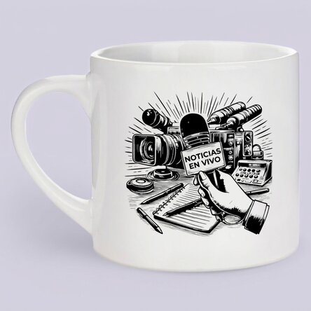 Taza de espresso personalizada con texto - Periodista