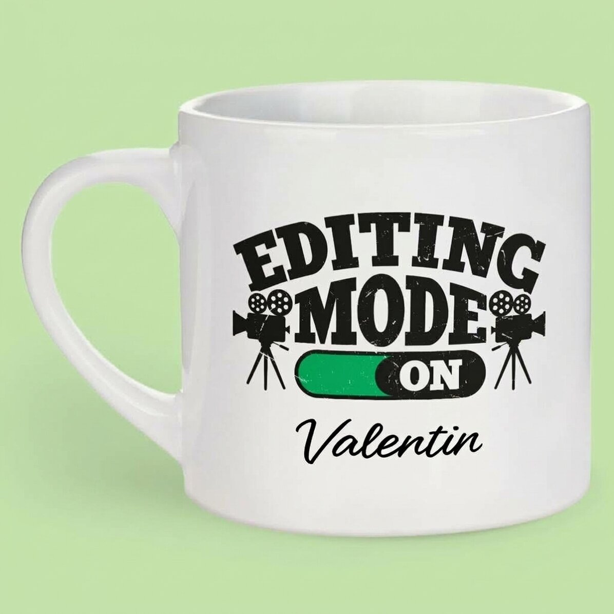 Taza de espresso personalizada con texto - Modo de edición activado
