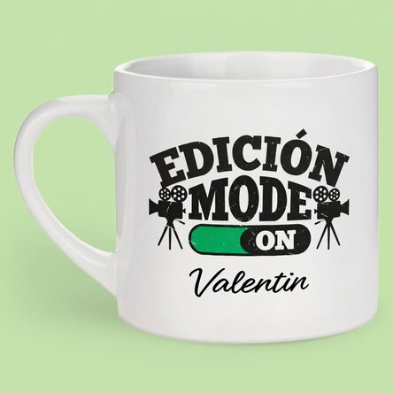 Taza de espresso personalizada con texto - Modo de edición activado