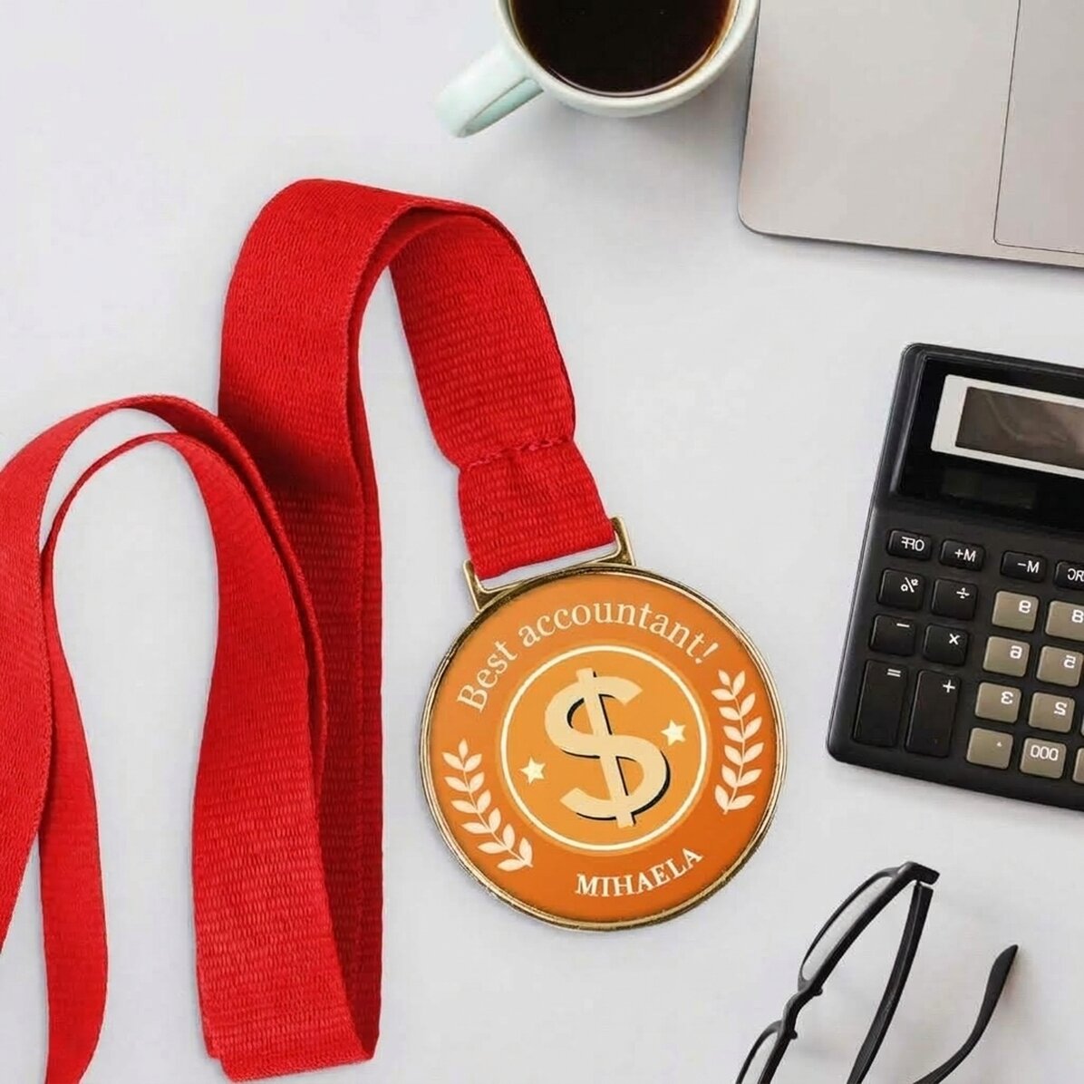 Medalla personalizada con mensaje - Contable