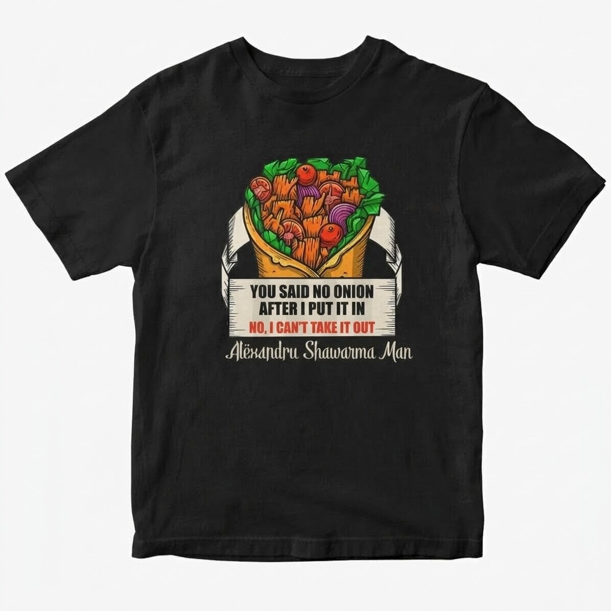 Camiseta de algodón personalizada con texto - Shaormar