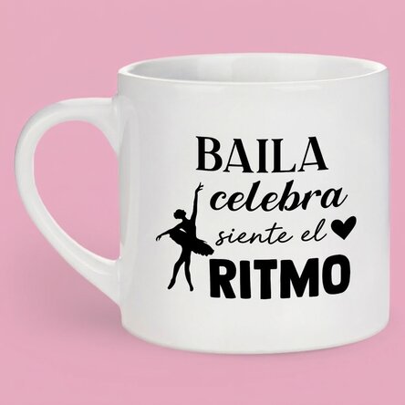 Taza de espresso personalizada con texto - Bailarina