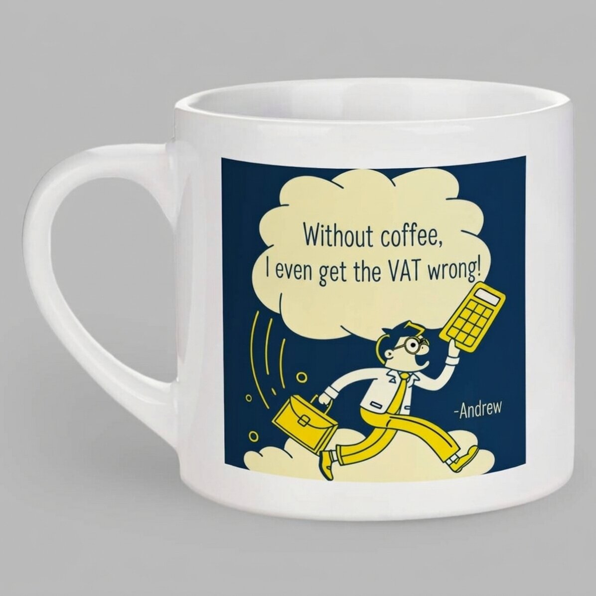 Taza de espresso personalizada con texto: «Contable»