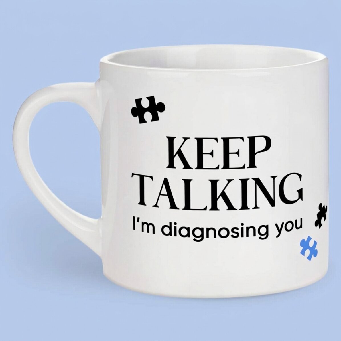 Taza de café espresso personalizada con mensaje - Psicólogo