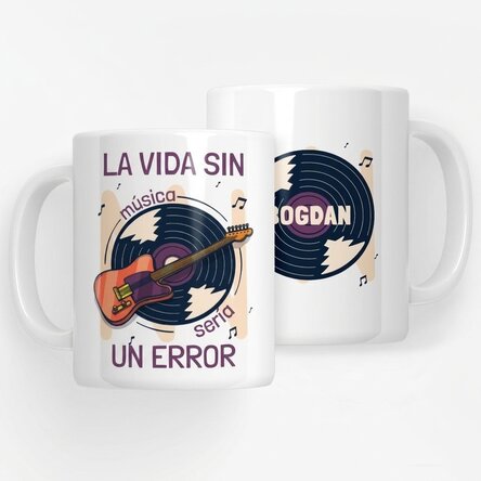 Taza personalizada con texto - Música