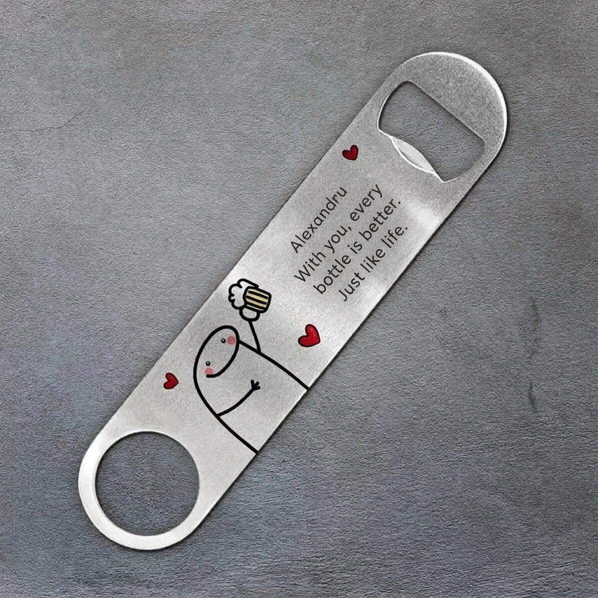 Abrebotellas personalizado con mensaje - Cute Love