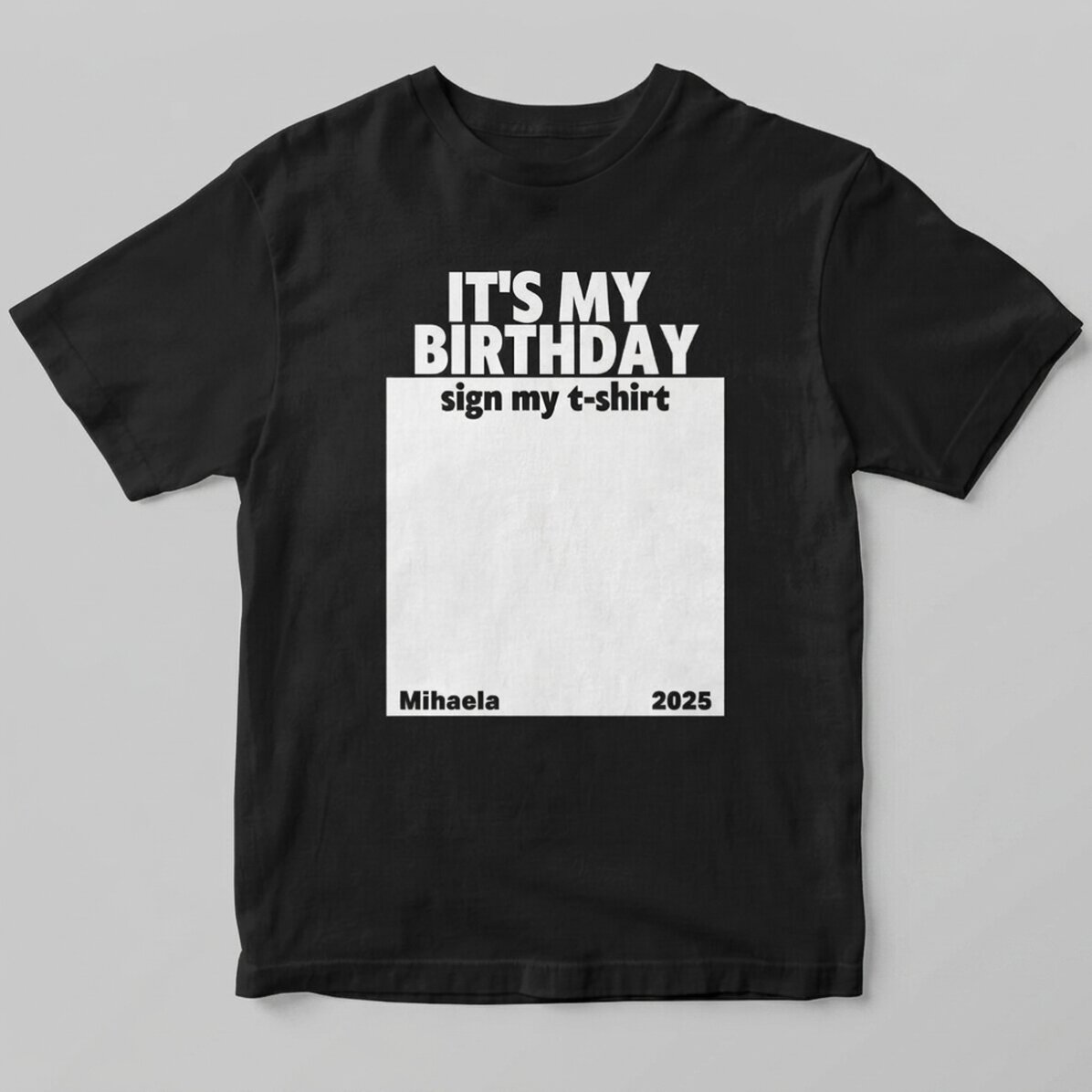 Camiseta de algodón personalizada con texto - Sign my shirt