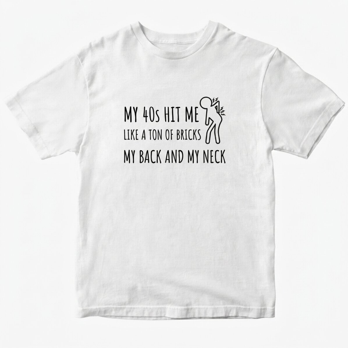 Camiseta de algodón personalizada con texto - Age pain